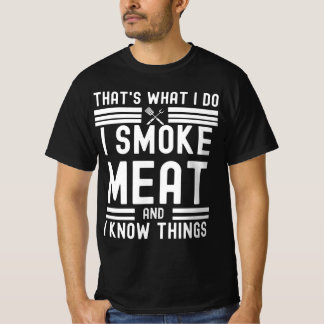 Funny Pitmaster-I Roke Meat BBQ Smoker Grill gift T-shirt