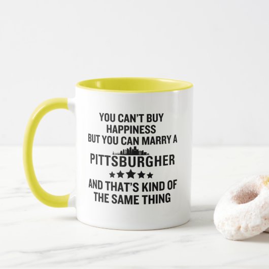 Funny Pittsburgher Mok (Met donut)