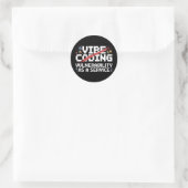 funny pixel-art Cybersecurity network Ronde Sticker (Tas)