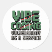 funny pixel-art Cybersecurity network Ronde Sticker (Voorkant)