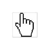 Funny Pixel Art Hand Geeky Scrapbooking Journaling Rubberstempel (Afrduk)