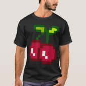 Funny Pixel Cherry 80s Gamer Tee T-shirt (Voorkant)