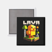 Funny Pixel Chicken Gamer Humor Meme  Magneet (Voorkant / Achterkant)