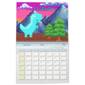 Funny Pixel Gamer Pixelated- Dinosaur Illustration Kalender (Feb 2026)