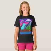 Funny Pixel Gamer Pixelated- Dinosaur Illustration T-shirt (Voorkant volledig)