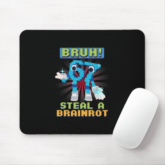 Funny Pixel Meme Bruh 67 Steal A Brainrot  Muismat (Met muis)