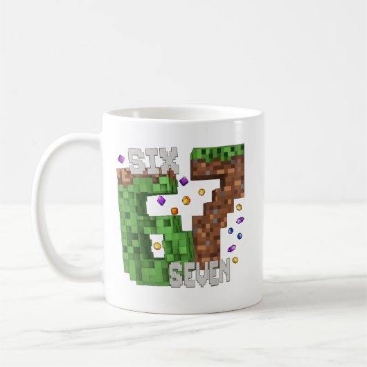 Funny Pixel Six Seven 67 Gamer Birthday for Men Bo Koffiemok (Links)