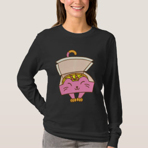 Funny Pizza Box Cat Cool Italy Food Kitten Love T-shirt