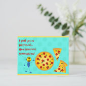 Funny Pizza Briefkaart voor Pizza Fans (Staand voorkant)