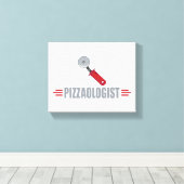 Funny Pizza Canvas Afdruk (Insitu (Houten vloer))