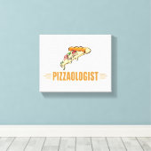 Funny Pizza Canvas Afdruk (Insitu (Houten vloer))