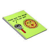 Funny Pizza Cutter Dough Pun Notitieboek (Rechterzijde)