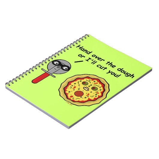 Funny Pizza Cutter Dough Pun Notitieboek (Linkerzijde)