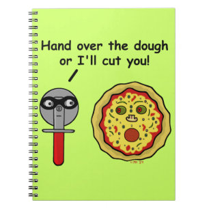 Funny Pizza Cutter Dough Pun Notitieboek