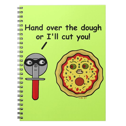 Funny Pizza Cutter Dough Pun Notitieboek (Voorkant)