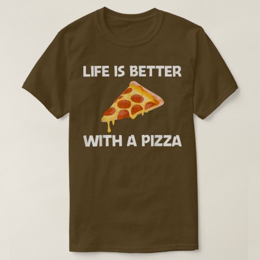 Funny Pizza Design voor mannen T-shirt (Design voorkant)