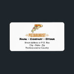 Funny Pizza Etiket<br><div class="desc">PIZZAOLOGIST. Een grappige titel voor iemand die van pizza houdt! Het ontwerp is voorzien van een groot stuk pizza met kaas die eraf druppelt. Ideaal voor mensen in restaurants en pizzerias en voor mensen die gewoon van pizza houden. Zoek andere grappige design zoals deze op de Ologistische shop.</div>