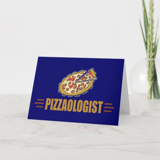 Funny Pizza Feestdagen Kaart (Voorkant)