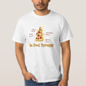 Funny Pizza Food Pyramid T-shirt (Voorkant)