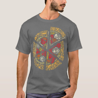 Funny Pizza gemaakt van Pizza Ingrediënten T-shirt