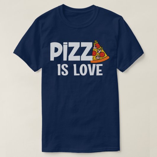 Funny Pizza is Love Slice of Heaven 853 T-shirt (Design voorkant)