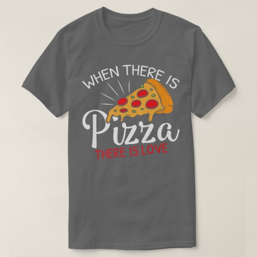 Funny Pizza is Love Slice Premium T-shirt (Design voorkant)