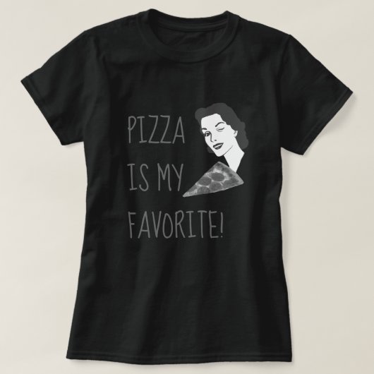 Funny Pizza is mijn favoriete Shirt (Design voorkant)
