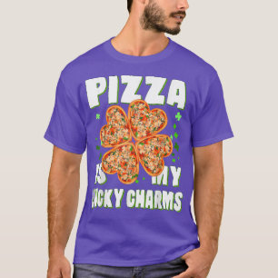 Funny Pizza is mijn gelukscharme, Pizza St Patrick T-shirt
