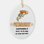 Funny Pizza Keramisch Ornament (Rechts)