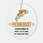 Funny Pizza Keramisch Ornament (Links)