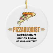Funny Pizza Keramisch Ornament (Achterkant)