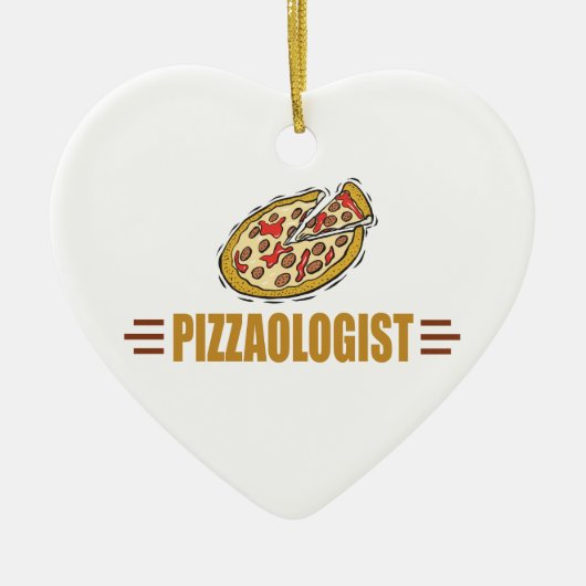 Funny Pizza Keramisch Ornament (Voorkant)