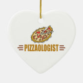 Funny Pizza Keramisch Ornament (Achterkant)