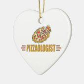 Funny Pizza Keramisch Ornament (Links)