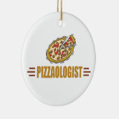 Funny Pizza Keramisch Ornament (Rechts)