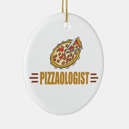 Funny Pizza Keramisch Ornament (Rechts)