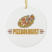 Funny Pizza Keramisch Ornament (Voorkant)