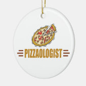 Funny Pizza Keramisch Ornament (Links)