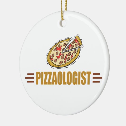 Funny Pizza Keramisch Ornament (Links)