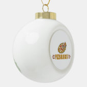 Funny Pizza Keramische Bal Ornament (Links)