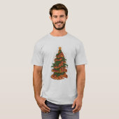 Funny Pizza kerstboom T-shirt (Voorkant volledig)