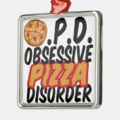 Funny Pizza Metalen Ornament (Links)