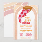 Funny Pizza Milestone Jubileum Kaart (Voorkant / Achterkant)