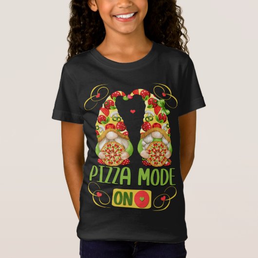 Funny Pizza ontwerp voor de Italiaanse zomer met P T-shirt (Voorkant)
