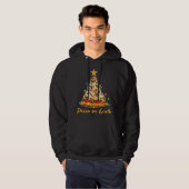 Funny Pizza op Aarde Slice-kerstboom met lig Hoodie (Voorkant volledig)