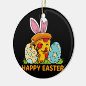 Funny Pizza Paasdag Bunny Easter Hunting Keramisch Ornament (Links)