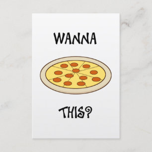 Funny Pizza Party Invitation Kaart