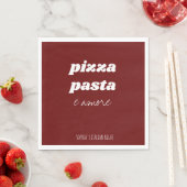 Funny Pizza Pasta Amore Red Italy Kitchen Servet (Insitu)
