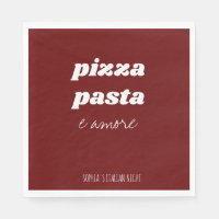 Funny Pizza Pasta Amore Red Italy Kitchen