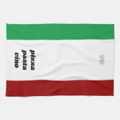 Funny Pizza Pasta Vino Naam Italiaans koken Theedoek (Horizontaal)